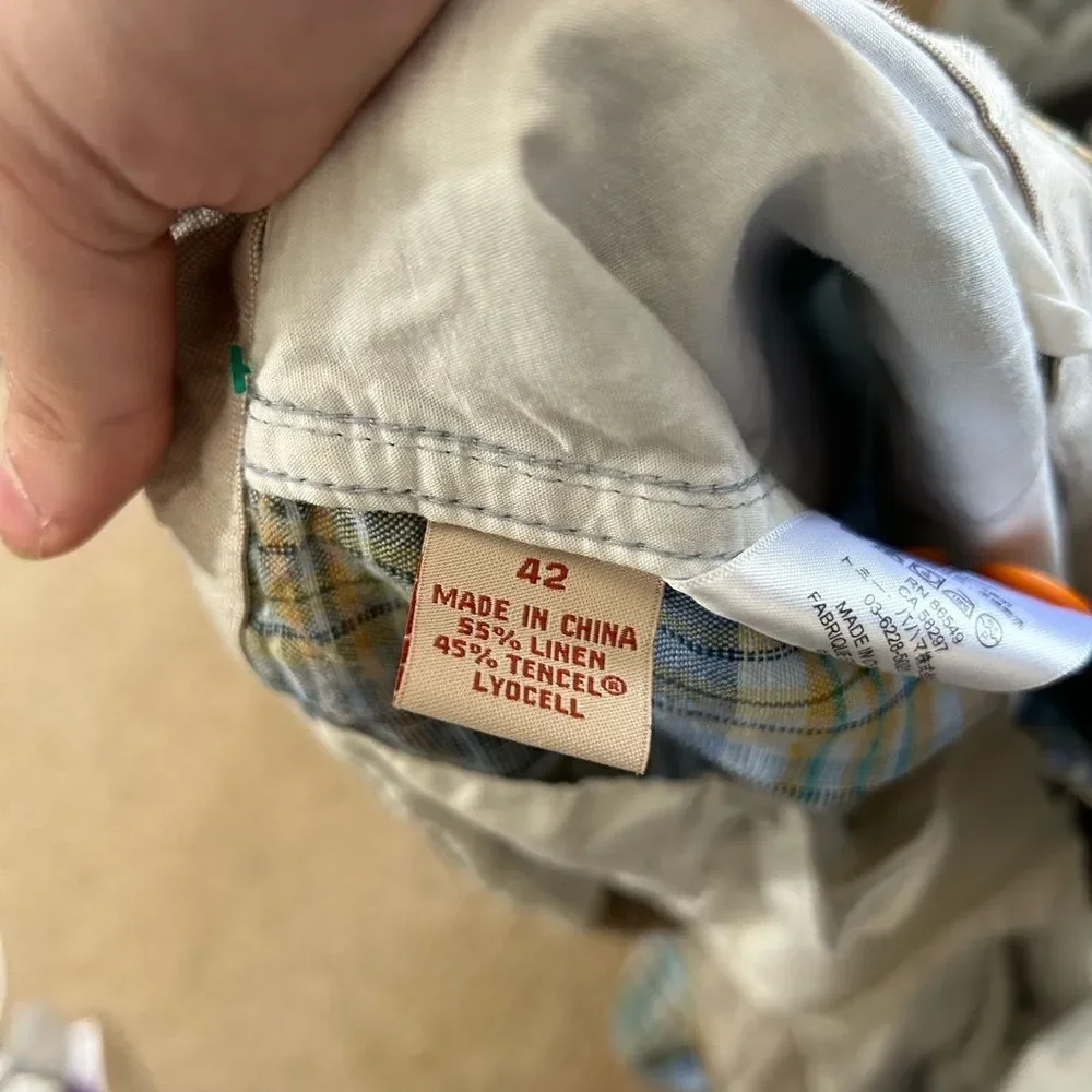 Tommy Bahama Plaid Casual Linen Shorts
